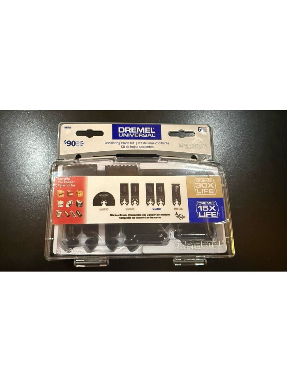 Dremel MM399 Oscillating Cutting Blade Kit 6pc for Wood Metal Drywall